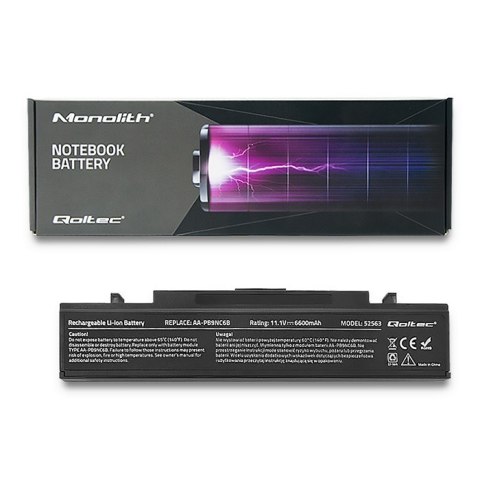 Qoltec Bateria do Samsung R580 | AA-PB9NS6B | 6600mAh | 10.8-11.1 V Qoltec Bateria do Samsung R580 | AA-PB9NS6B | 6600mAh | 10.8-11.1 V