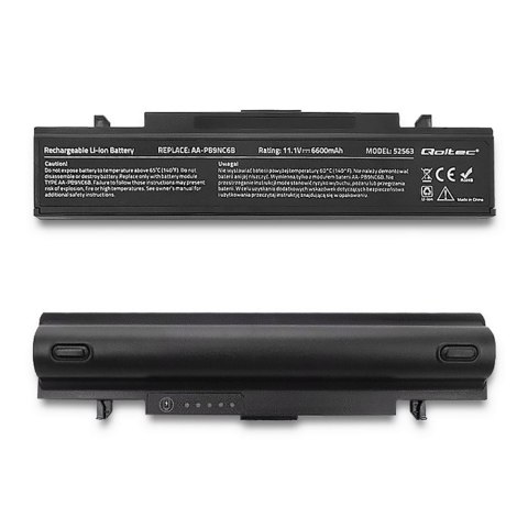Qoltec Bateria do Samsung R580 | AA-PB9NS6B | 6600mAh | 10.8-11.1 V Qoltec Bateria do Samsung R580 | AA-PB9NS6B | 6600mAh | 10.8-11.1 V