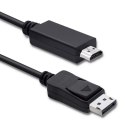 Qoltec DisplayPort v1.1 męski | HDMI męski | 4K | 1m Qoltec DisplayPort v1.1 męski | HDMI męski | 4K | 1m