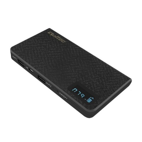 Qoltec Power Bank Slim 10000 | Li-polimerowa | LCD | czarny Qoltec Power Bank Slim 10000 | Li-polimerowa | LCD | czarny