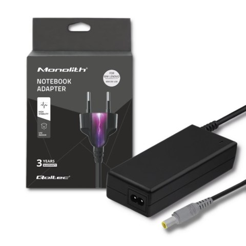 Qoltec Zasilacz do IBM Lenovo 90W | 20V | 4.5A | 7.9*5.5 | +kabel zasilający Qoltec Zasilacz do IBM Lenovo 90W | 20V | 4.5A | 7.9*5.5 | +kabel zasilający