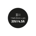 Qoltec Zasilacz do IBM Lenovo 90W | 20V | 4.5A | 7.9*5.5 | +kabel zasilający Qoltec Zasilacz do IBM Lenovo 90W | 20V | 4.5A | 7.9*5.5 | +kabel zasilający