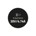 Qoltec Zasilacz do IBM Lenovo 90W | 20V | 4.74A | 5.5*2.5 | +kabel zasilający Qoltec Zasilacz do IBM Lenovo 90W | 20V | 4.74A | 5.5*2.5 | +kabel zasilający