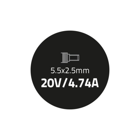 Qoltec Zasilacz do IBM Lenovo 90W | 20V | 4.74A | 5.5*2.5 | +kabel zasilający Qoltec Zasilacz do IBM Lenovo 90W | 20V | 4.74A | 5.5*2.5 | +kabel zasilający