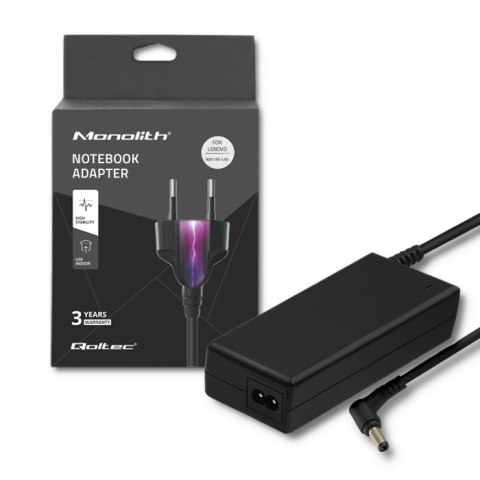 Qoltec Zasilacz do Lenovo 90W | 19V | 4.9A | 5.5*2.5 | +kabel zasilający Qoltec Zasilacz do Lenovo 90W | 19V | 4.9A | 5.5*2.5 | +kabel zasilający