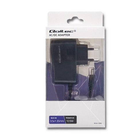 Qoltec Zasilacz wtyczkowy 10.5W | 5V | 2.1A | 3.5*1.35 Qoltec Zasilacz wtyczkowy 10.5W | 5V | 2.1A | 3.5*1.35